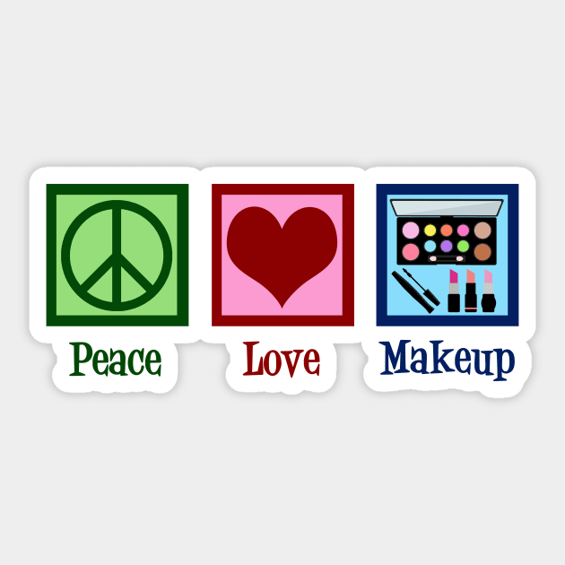 Peace Love Makeup Sticker by epiclovedesigns